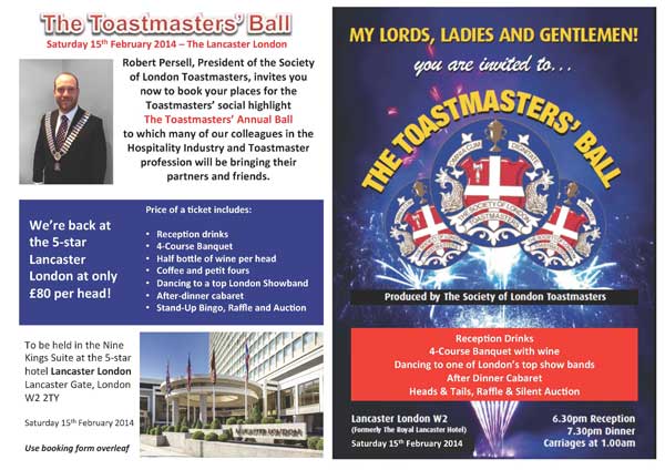 London Toastmasters' Ball 2014